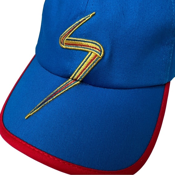 Disney Store New Ms. Marvel Logo Cap Baseball Hat Adults Blue Gold Red OS NWT - Picture 13 of 13